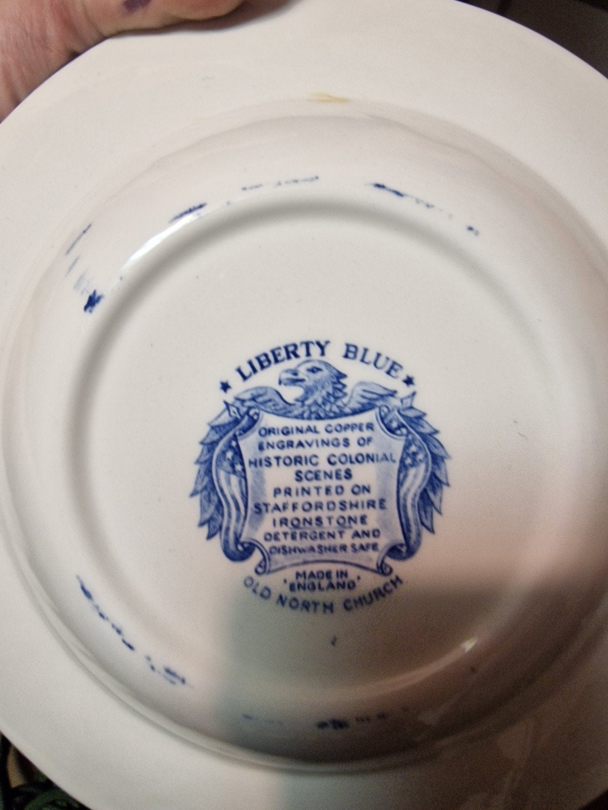 Liberty Blue 'Old North Church' decoratief bord, Antiek en Kunst, Ophalen of Verzenden
