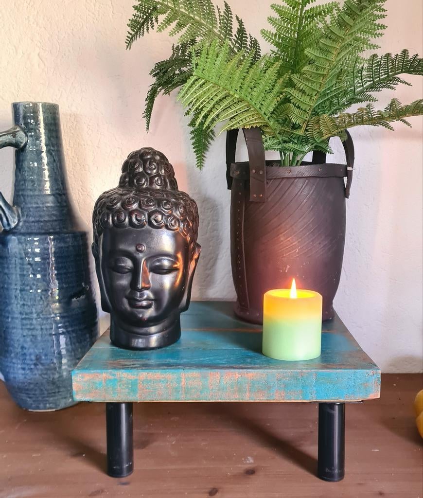 Houten mini tafeltje etagere bajot deco plateau plantentafel, Ophalen of Verzenden, Zo goed als nieuw