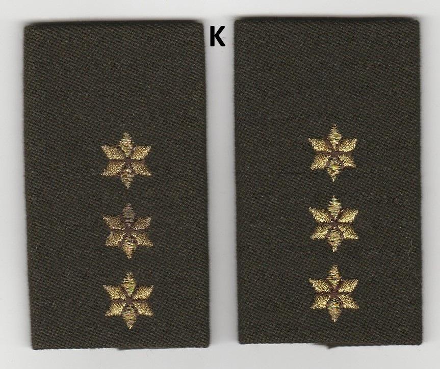 set rangen epauletten Kapitein (K), Verzenden, Landmacht, Nederland, Embleem of Badge