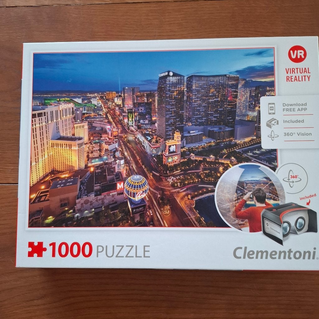 Puzzel clementoni las vegas, Ophalen of Verzenden, 500 t/m 1500 stukjes, Zo goed als nieuw, Legpuzzel