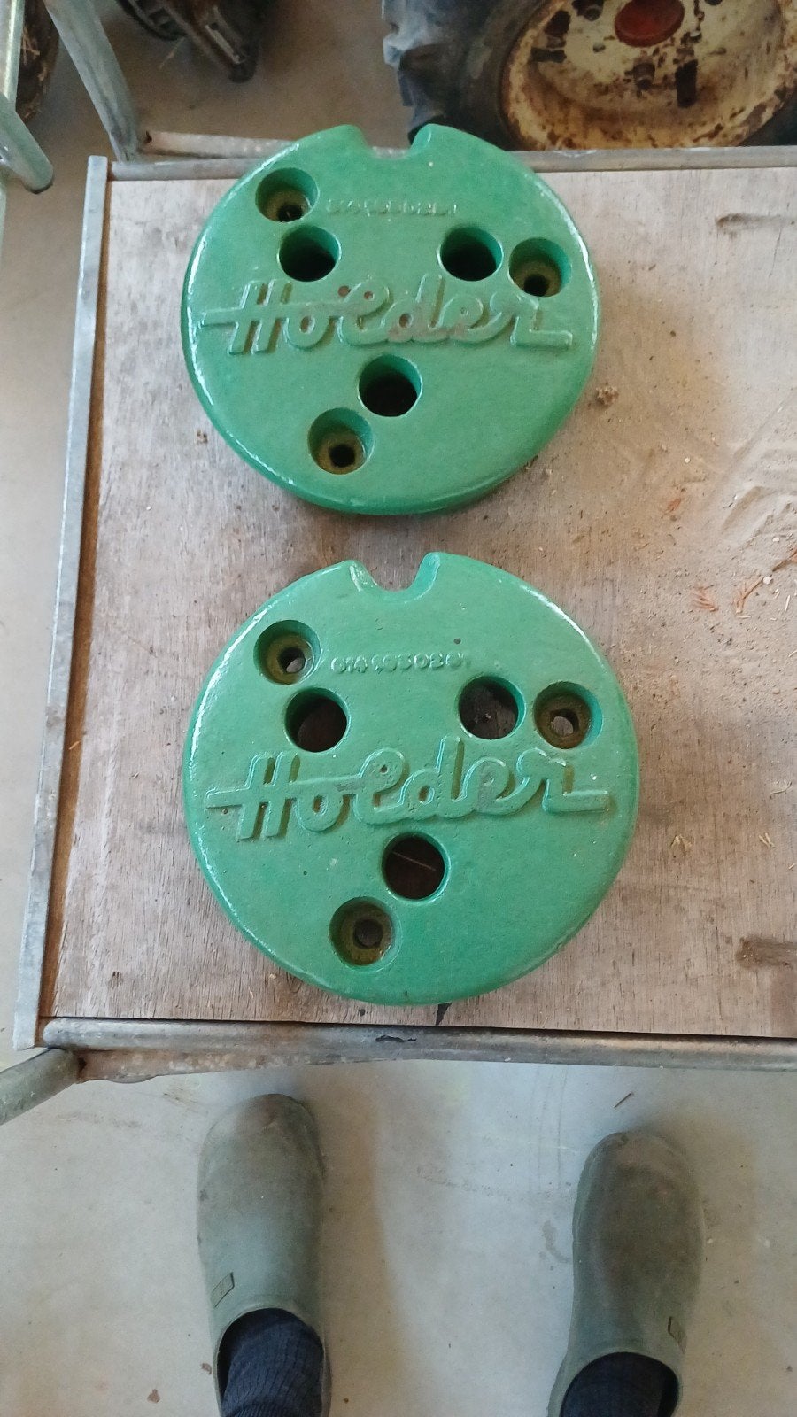 Holder wielgewichten, Ophalen