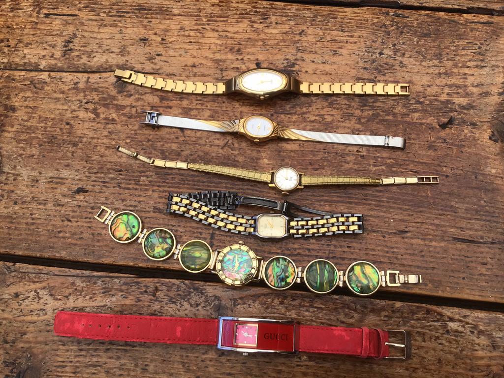 6 vintage dames horloges oa Seiko Lorus Pallas Para Gucci, Sieraden, Tassen en Uiterlijk, Horloges | Dames, Ophalen of Verzenden