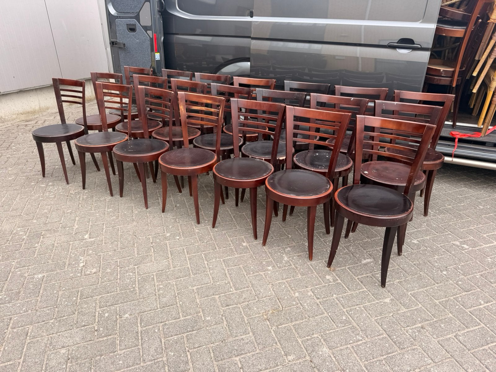 Cafe bar bistro thonet stoelen vintage retro klassiek hout, Gebruikt, Bruin, Ophalen of Verzenden, Cafe bar kroeg toog thonet retro vintage klassiek bistro