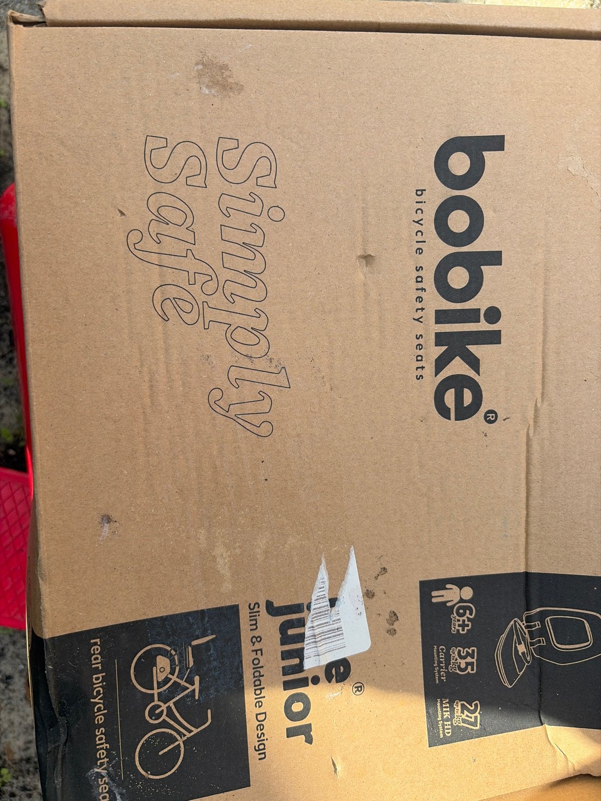 Bobike One Junior achterzitje zwart/donkerbruin - Nieuw!, Achterzitje, Voetsteuntjes, Nieuw, Ophalen