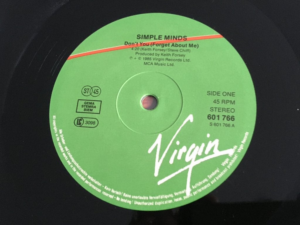 Vinyl Maxisingle Simple Minds Dont You Forget About Me EU420, Gebruikt, Ophalen of Verzenden, Pop, EP
