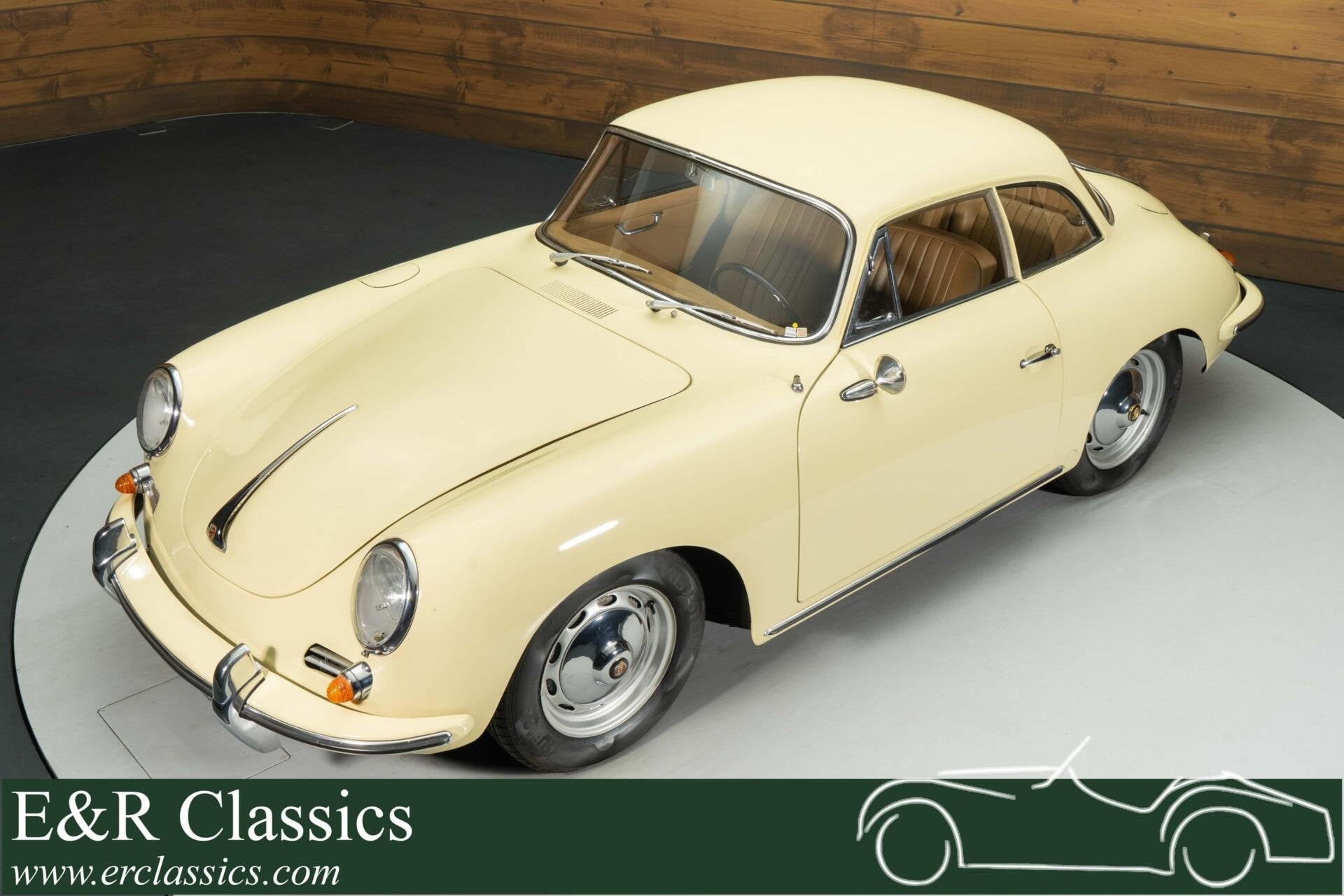 Porsche 356B Karmann Hardtop Coupe | 1961, Auto's, Achterwielaandrijving, Cabriolet, 60 pk, Beige
