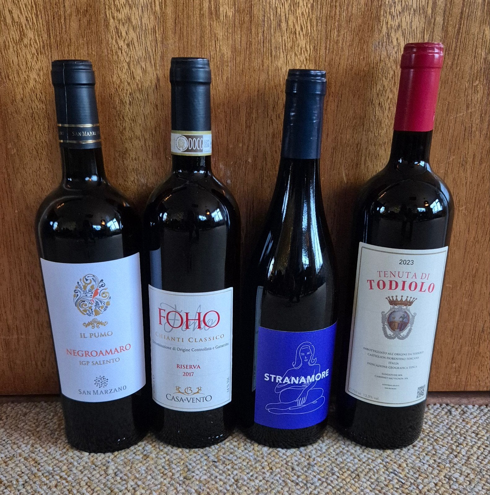 4 Italiaanse rode wijnen., Ophalen of Verzenden, Nieuw, Italië, Rode wijn