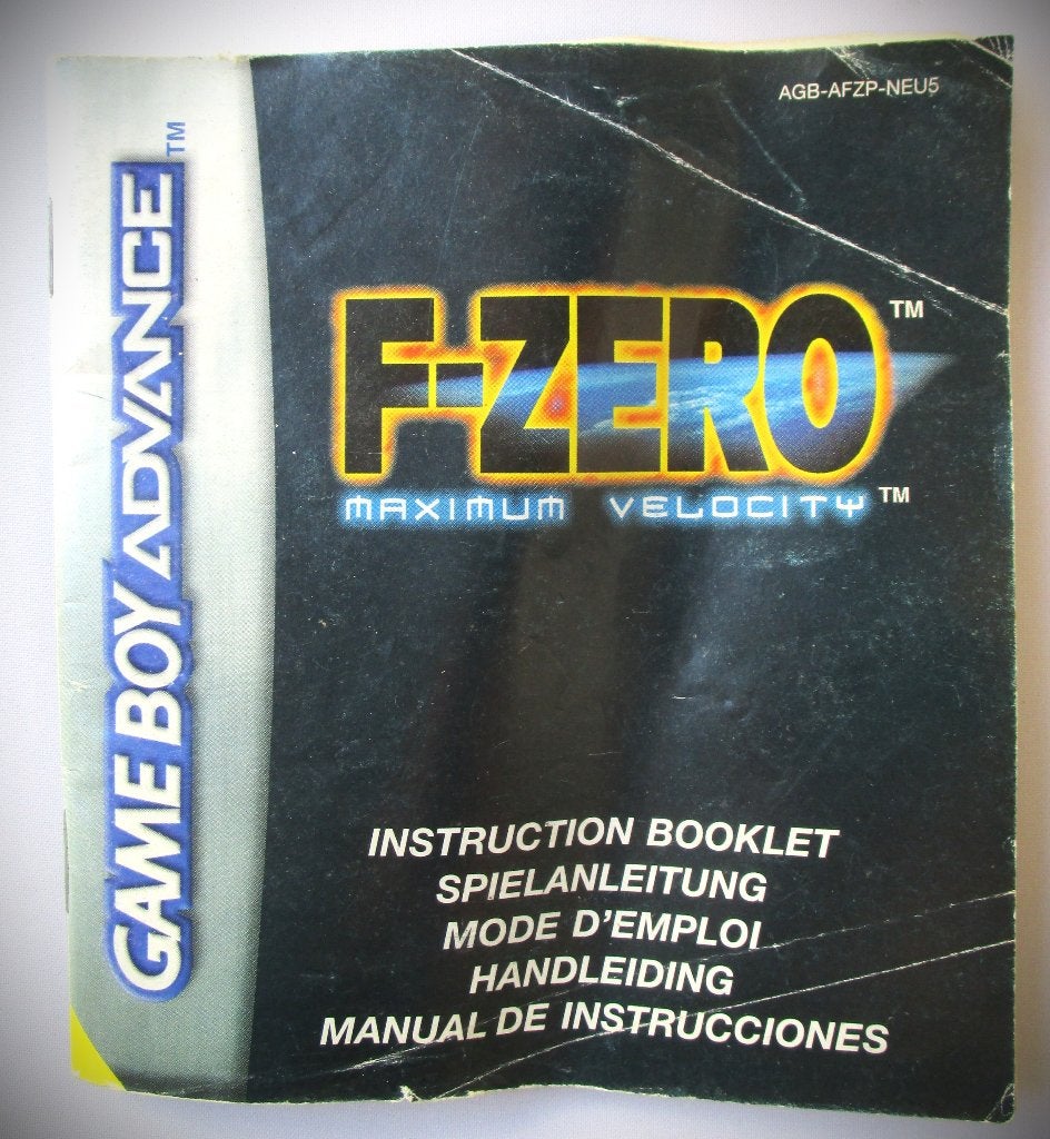 Game Boy Advance F-Zero Boekje~Handleiding voor game, Gebruikt, 1 speler, Racen en Vliegen, Ophalen of Verzenden