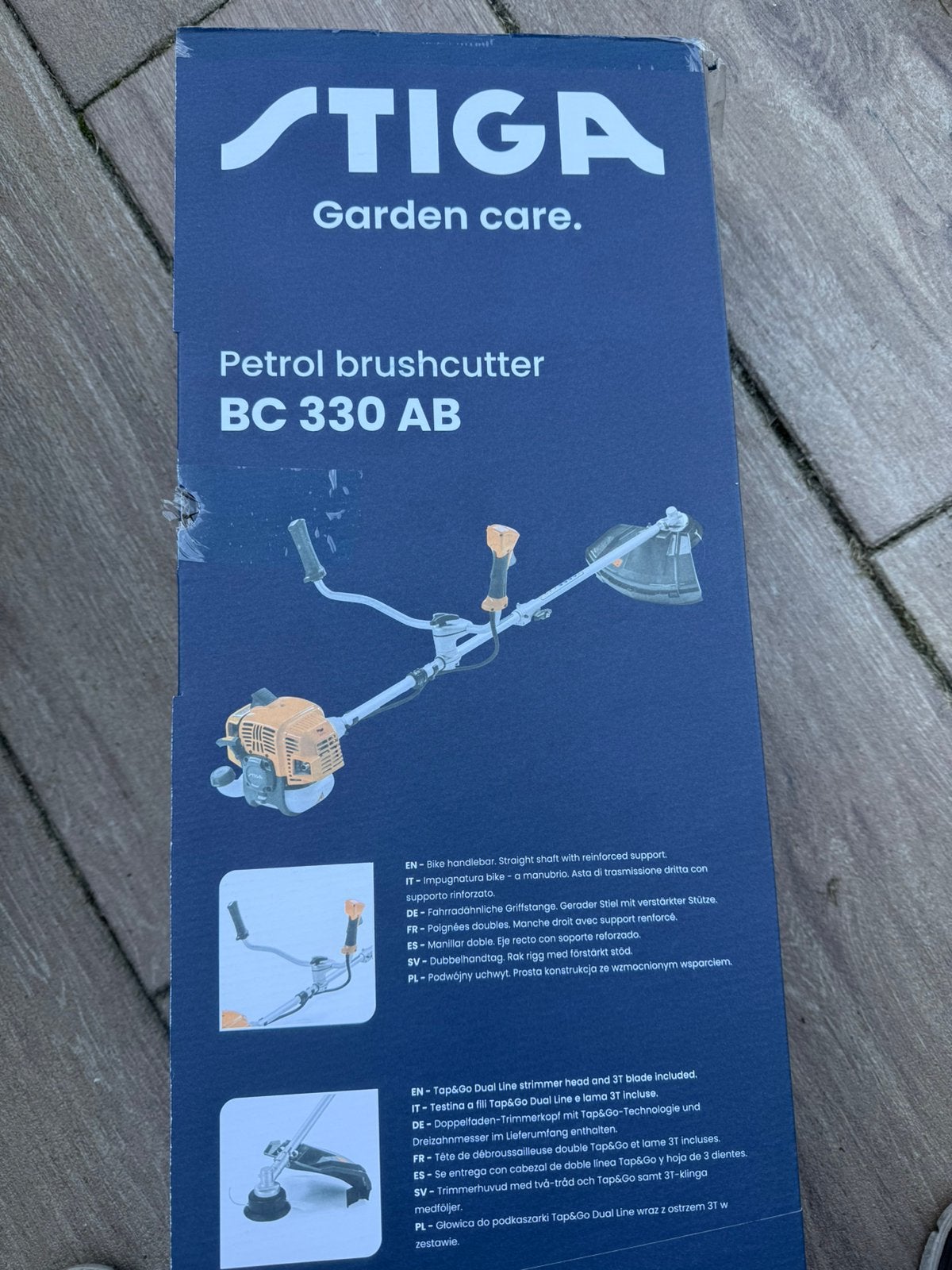 Stiga benzine bosmaaier, Tuin en Terras, Ophalen, Nieuw, Benzine