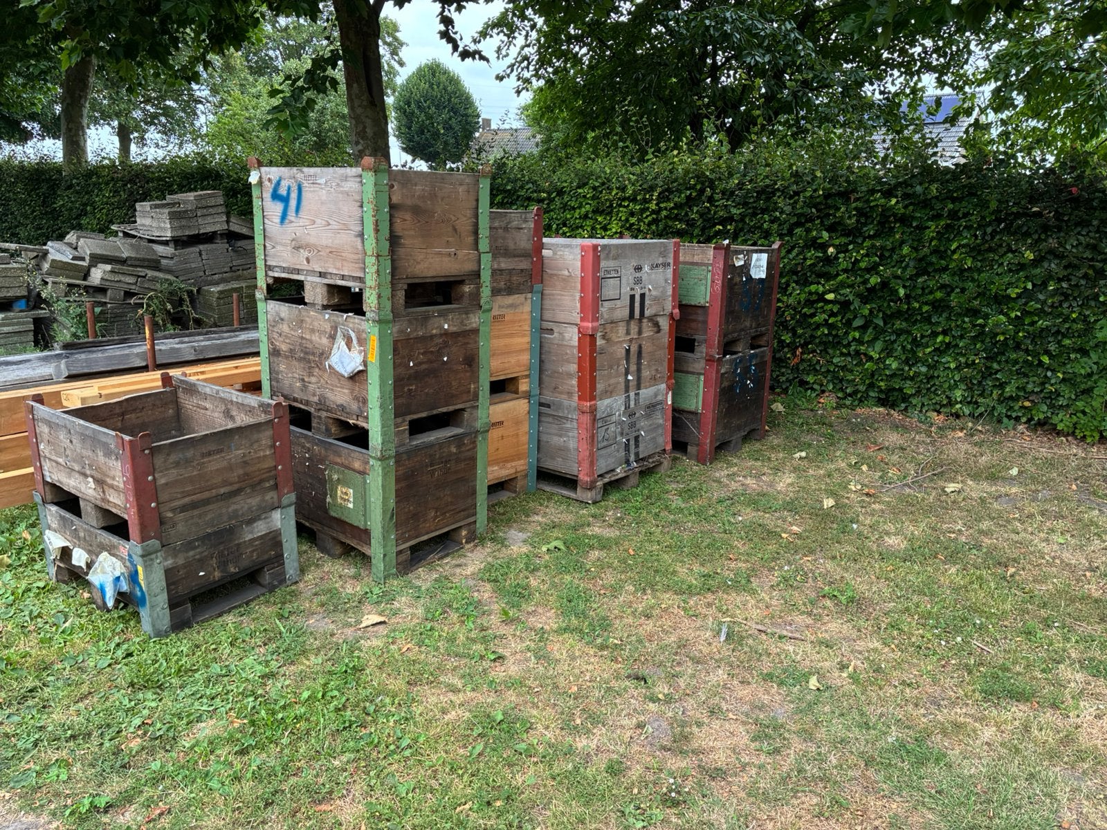 Partij kratten / bakken / palletranden, Ophalen, 100 cm of meer, 60 cm of meer, Minder dan 35 cm