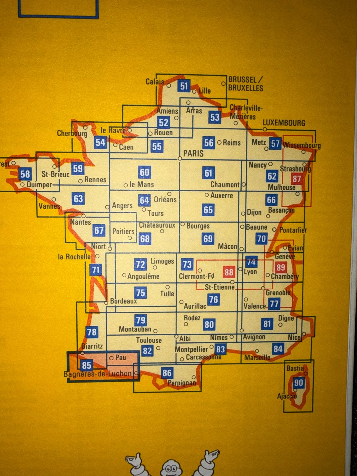 Michelin kaarten Frankrijk - bijna Complete set, Boeken, Landkaart, Ophalen, Gelezen, 2000 tot heden