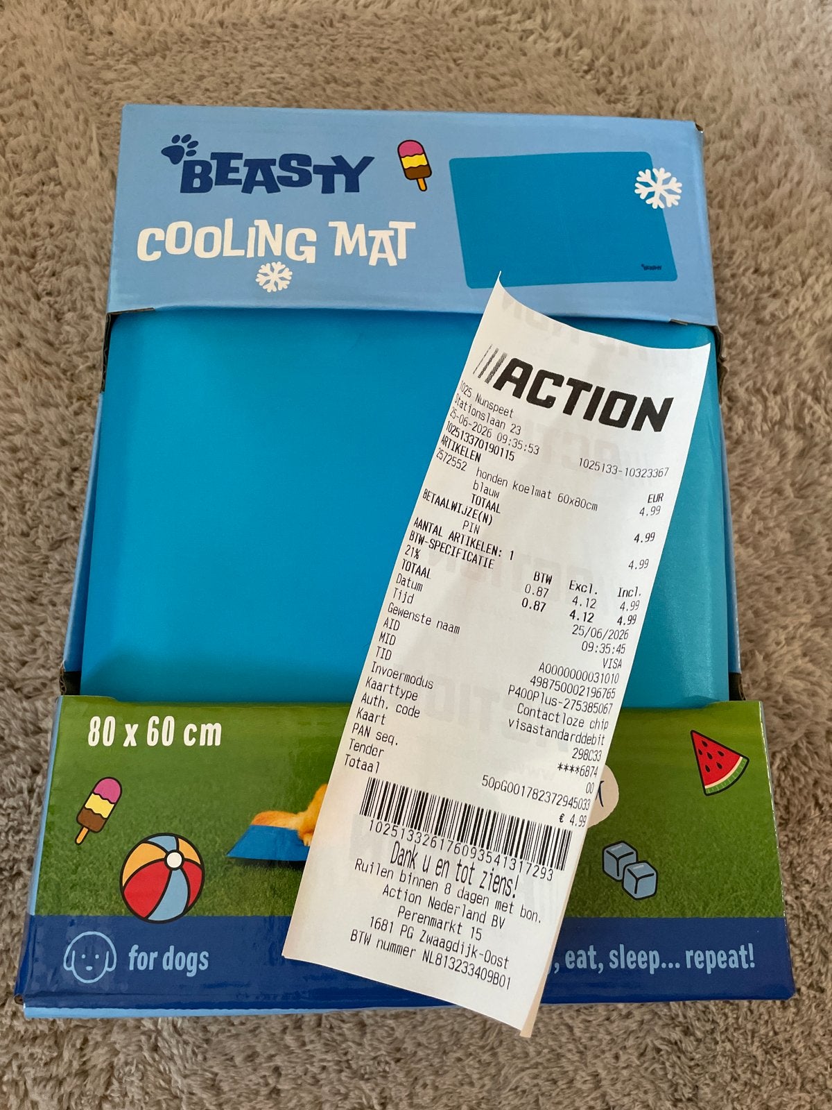 Koelmat van action, Dieren en Toebehoren, Honden-accessoires, Ophalen