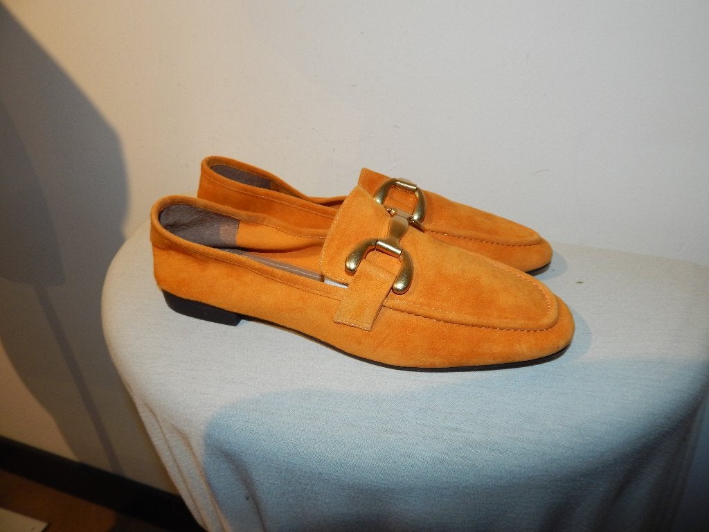 Bibi Lou loafers oker geel horsebite Als Nieuw mt 39, Verzenden, Instappers, Geel, Bibi Lou