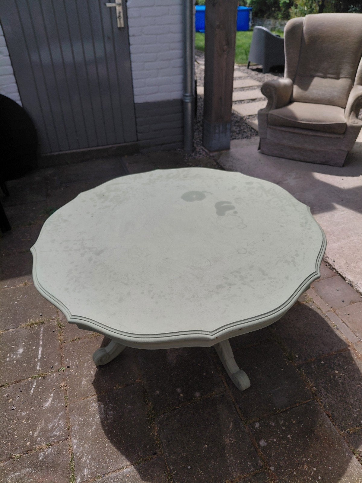 Grote vintage kersenhouten salontafel Piet Klerkx, Ophalen of Verzenden