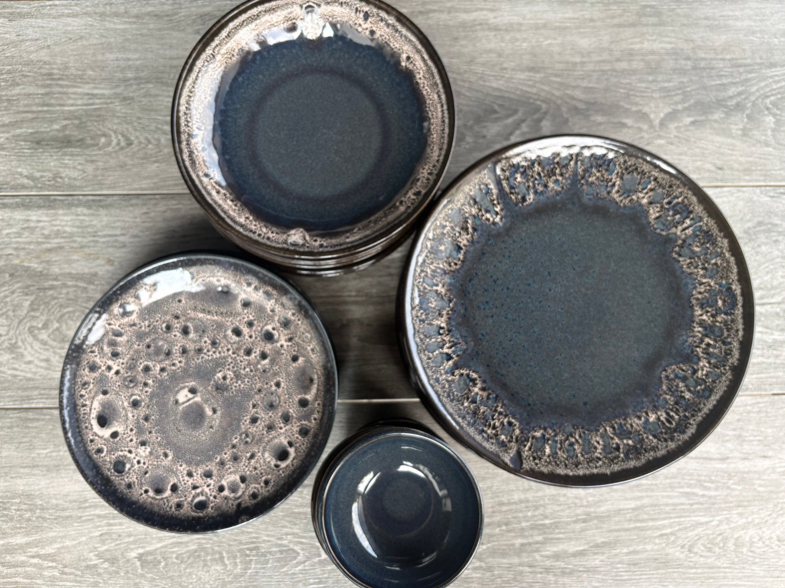 Donker blauw servies set, Ophalen, Zo goed als nieuw, Overige stijlen, Bord(en)