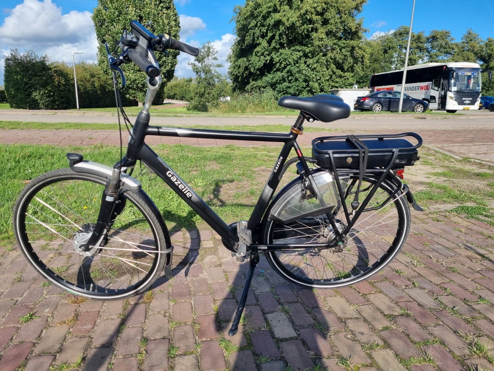 Gazelle elektrische fiets, zwart, goede staat, Gebruikt, Ophalen of Verzenden, 51 tot 55 cm, 50 km per accu of meer