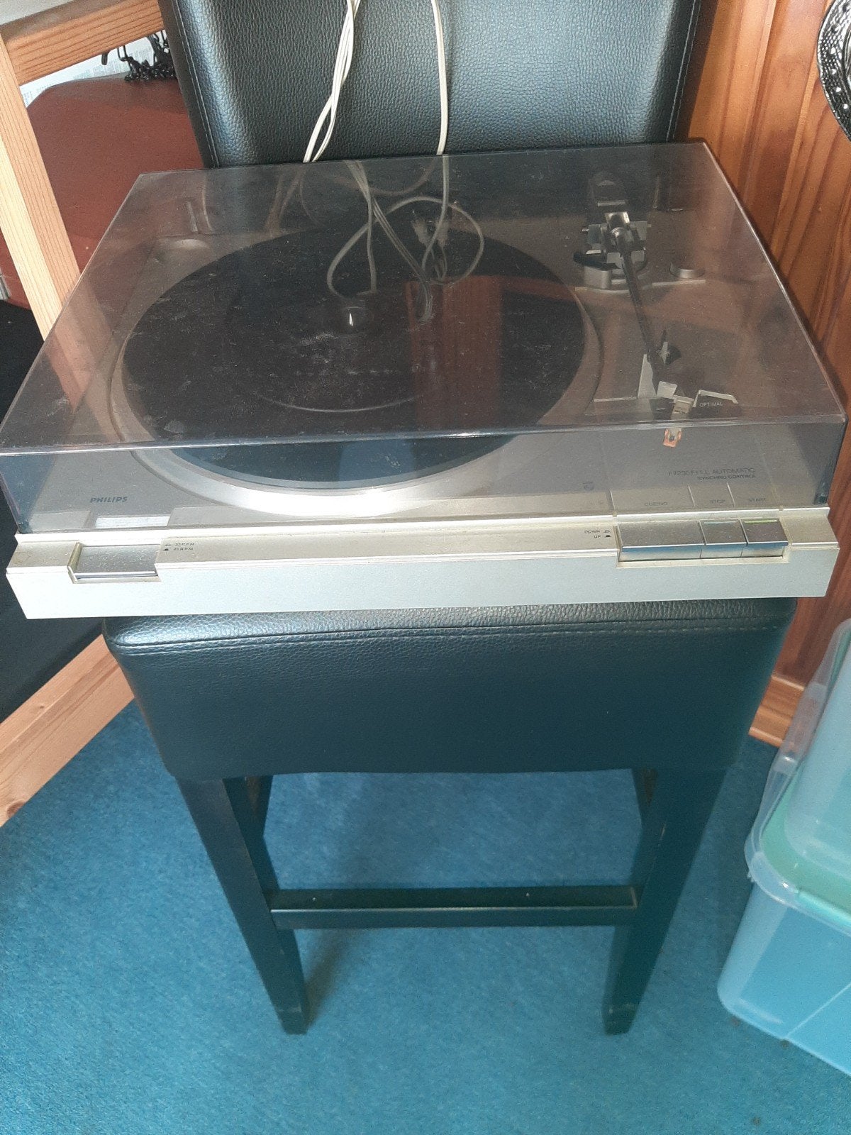 Philips platenspeler met Nana Mouskouri Story LP, Ophalen, Gebruikt, Pop, Dubbel-LP