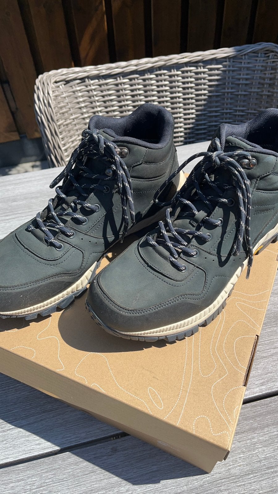 HN hoge heren blauwe wandelschoenen mt 45, Ophalen of Verzenden, Zo goed als nieuw, Schoenen
