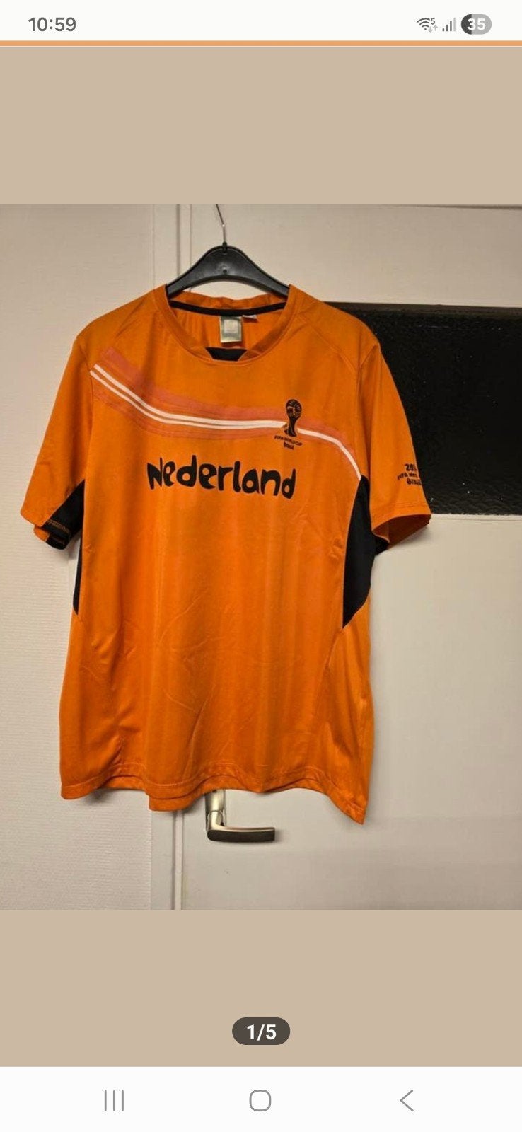 Oranje Nederland WK 2014 voetbalshirt maat L, Maat 52/54 (L), Onbekend, Oranje, Ophalen of Verzenden