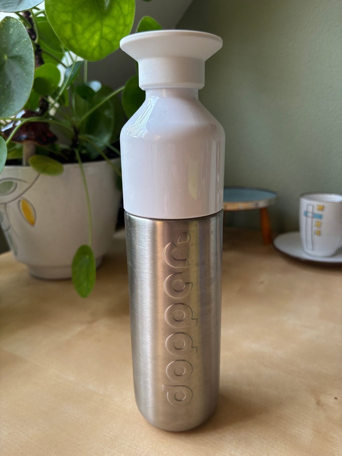 Dopper Insulated waterfles - Nieuwstaat - 350 ml, Overige typen, Verzenden, Zilver, Zo goed als nieuw