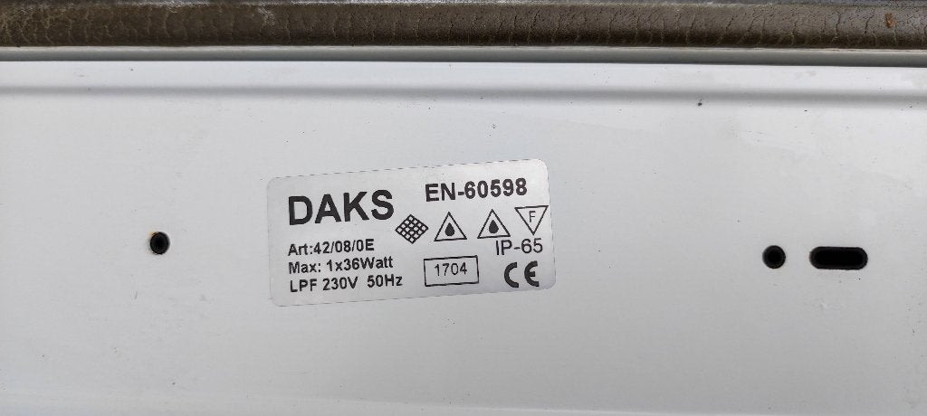 Daks TL-buitenarmaturen inclusief TL-buizen, Ophalen, Gebruikt, Minder dan 50 watt, Lamp met armatuur
