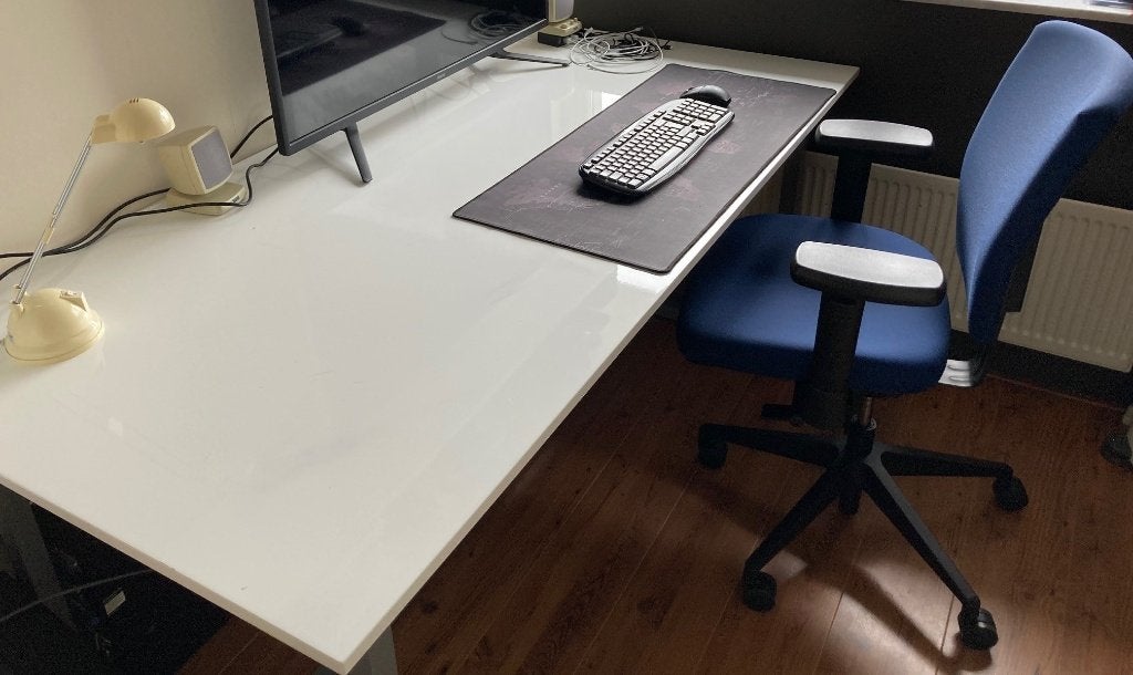 Witte tafel 90x180, 50 tot 100 cm, Zo goed als nieuw, 150 tot 200 cm, Vier personen