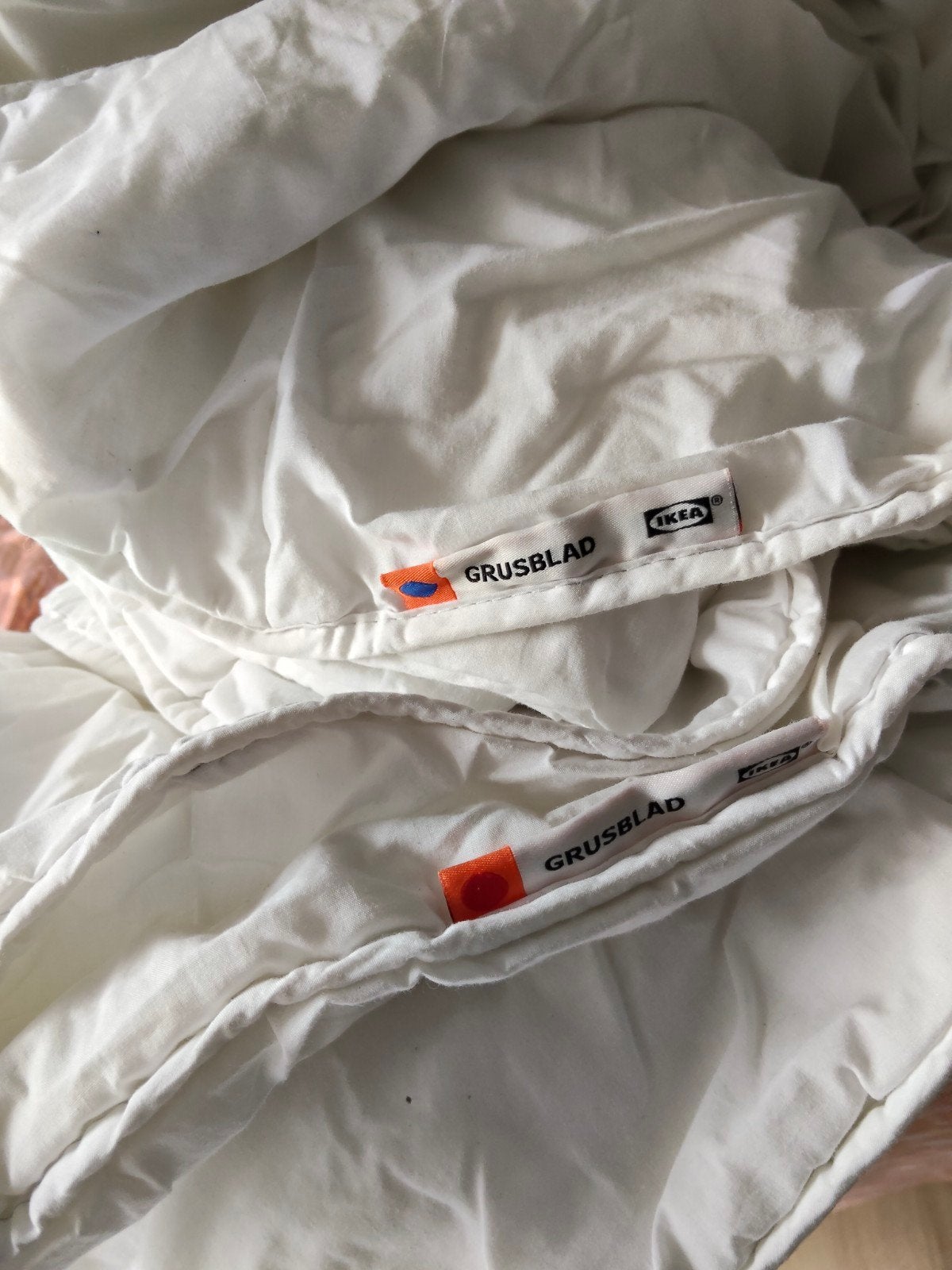 IKEA GRUSBLAD 4-seizoenen dekbed 1 persoons, Huis en Inrichting, Slaapkamer | Beddengoed, Gebruikt, Wit, Tweepersoons, Ophalen of Verzenden