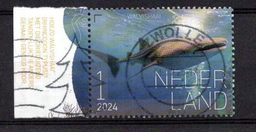 gestempelde zegel. Jaar 2024: beleef de natuur met tab, Ophalen of Verzenden, Na 1940, Gestempeld