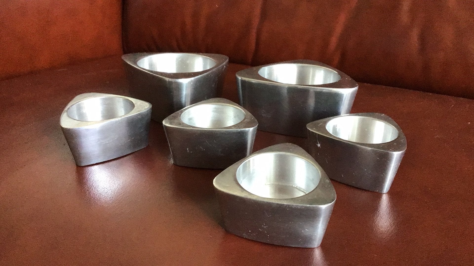Ikea Triangel waxinelichthouders 6 x    Vintage, Huis en Inrichting, Woonaccessoires | Kandelaars en Kaarsen, Ophalen of Verzenden