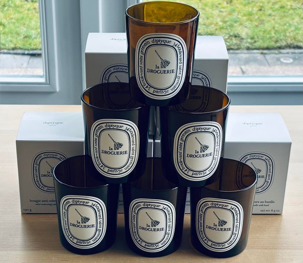 Diptyque 6 lege glazen Nieuw, Huis en Inrichting, Woonaccessoires | Kandelaars en Kaarsen, Verzenden, Nieuw, Overige materialen