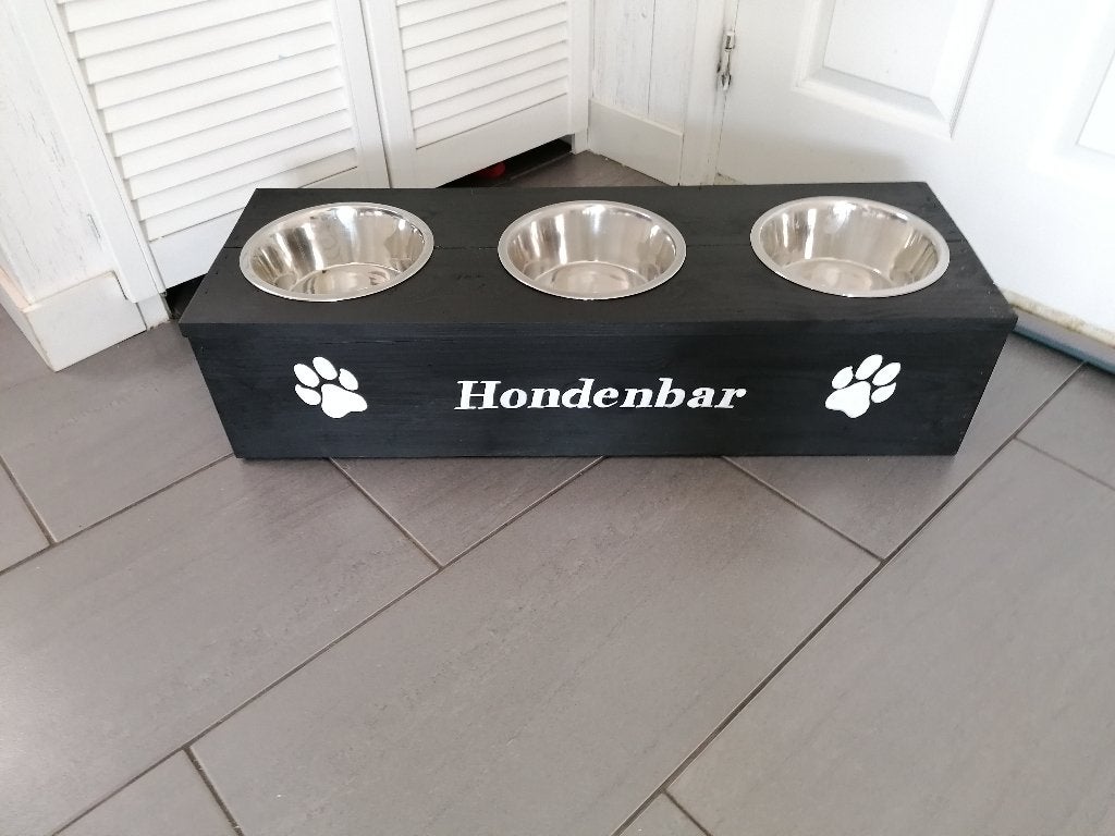 3x RVS Voerbak Standaard Hout Luxe Op Maat Bestel Nu!, Dieren en Toebehoren, Info@rwhoutidee.nl, Nieuw, Ophalen of Verzenden, Wervershoof, Noord-Holland