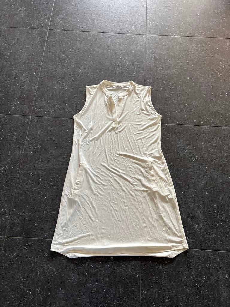 Angelle Milan travelstof mouwloze jurk wit maat XL, Wit, Maat 46/48 (XL) of groter, Ophalen of Verzenden, Zo goed als nieuw
