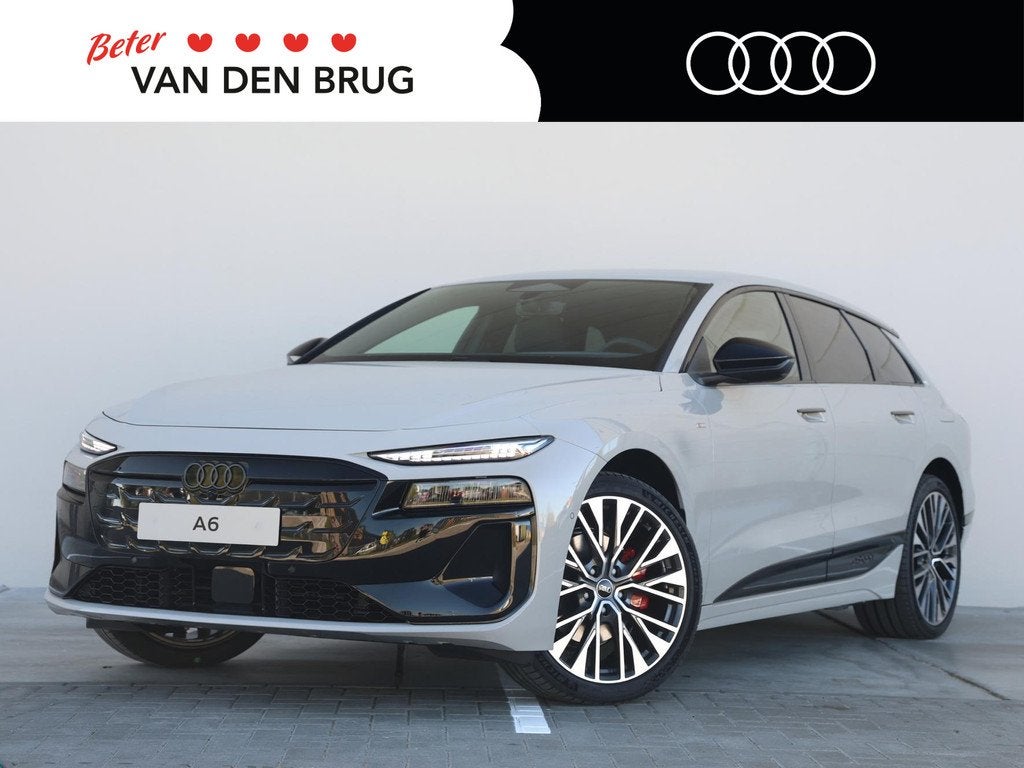 Audi A6 Avant S edition e-tron 83 kWh | 286 PK Avant | 21" v, Auto's, Audi, Automaat, Achterwielaandrijving, Zwart, Beige