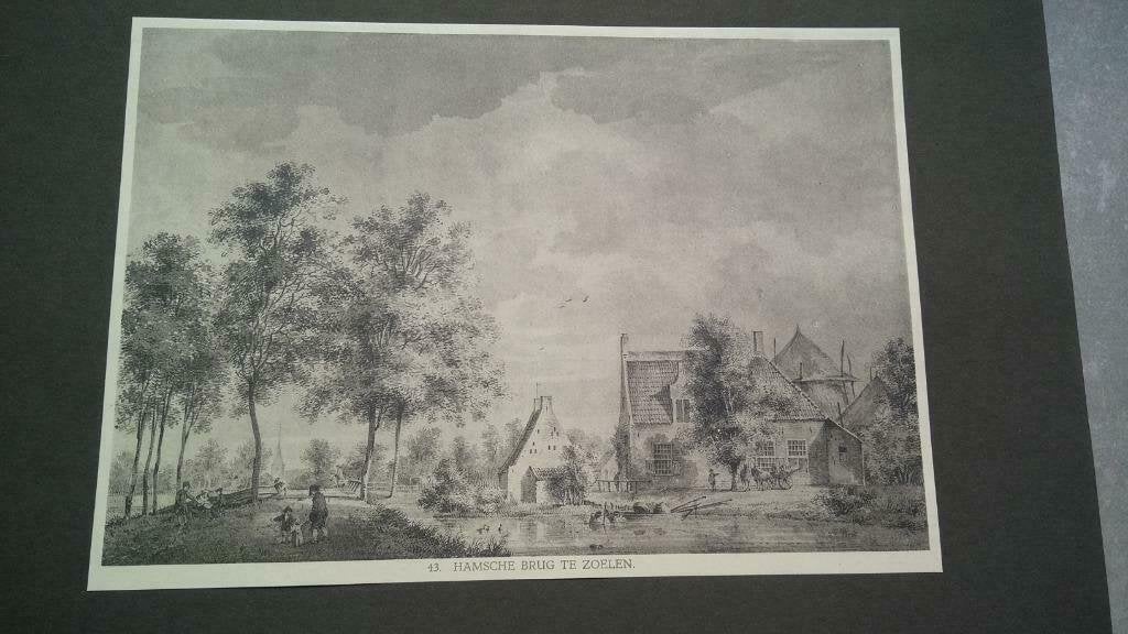 43 / Zoelen De Hamsche Brug  Lichtdruk 1922, Antiek en Kunst, Ophalen of Verzenden