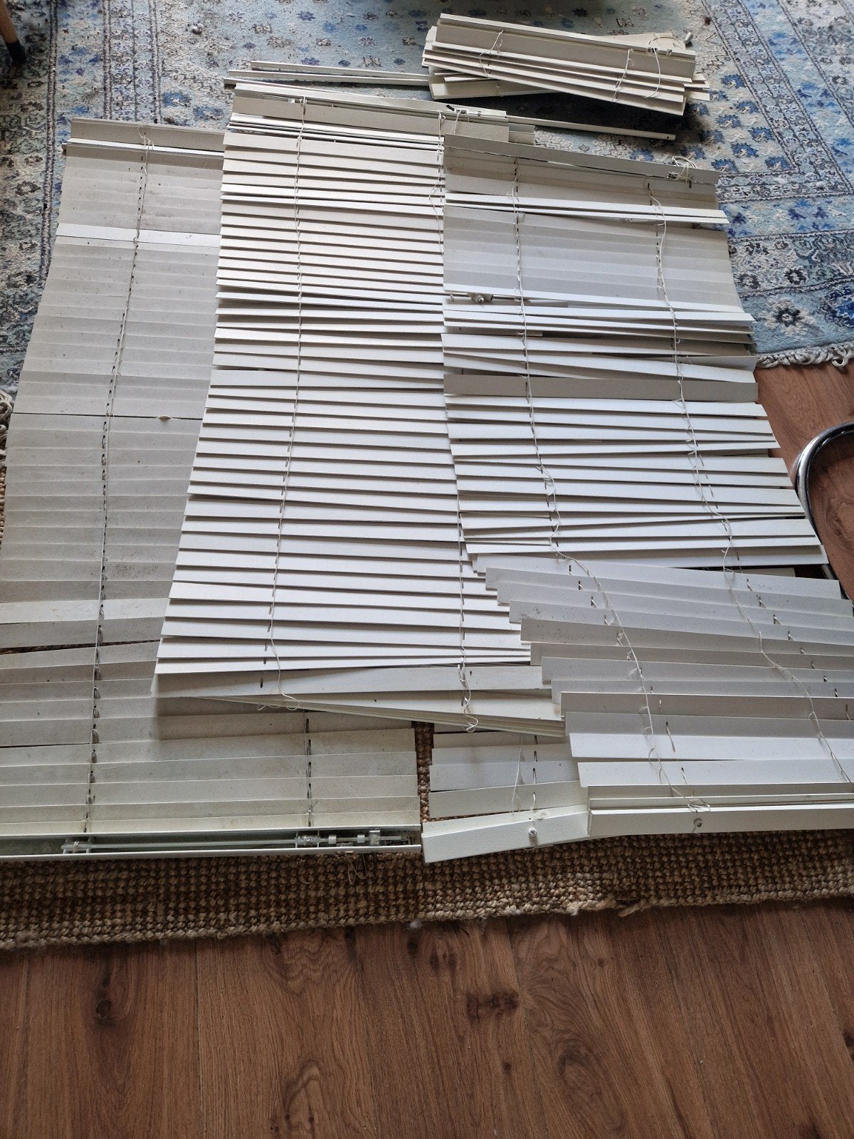 5x Eenvoudige kunststof luxaflex 60x150 cm, Ophalen, Gebruikt