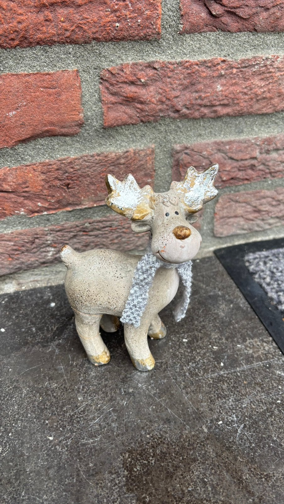 Decoratie winter rendier, Ophalen of Verzenden, Zo goed als nieuw