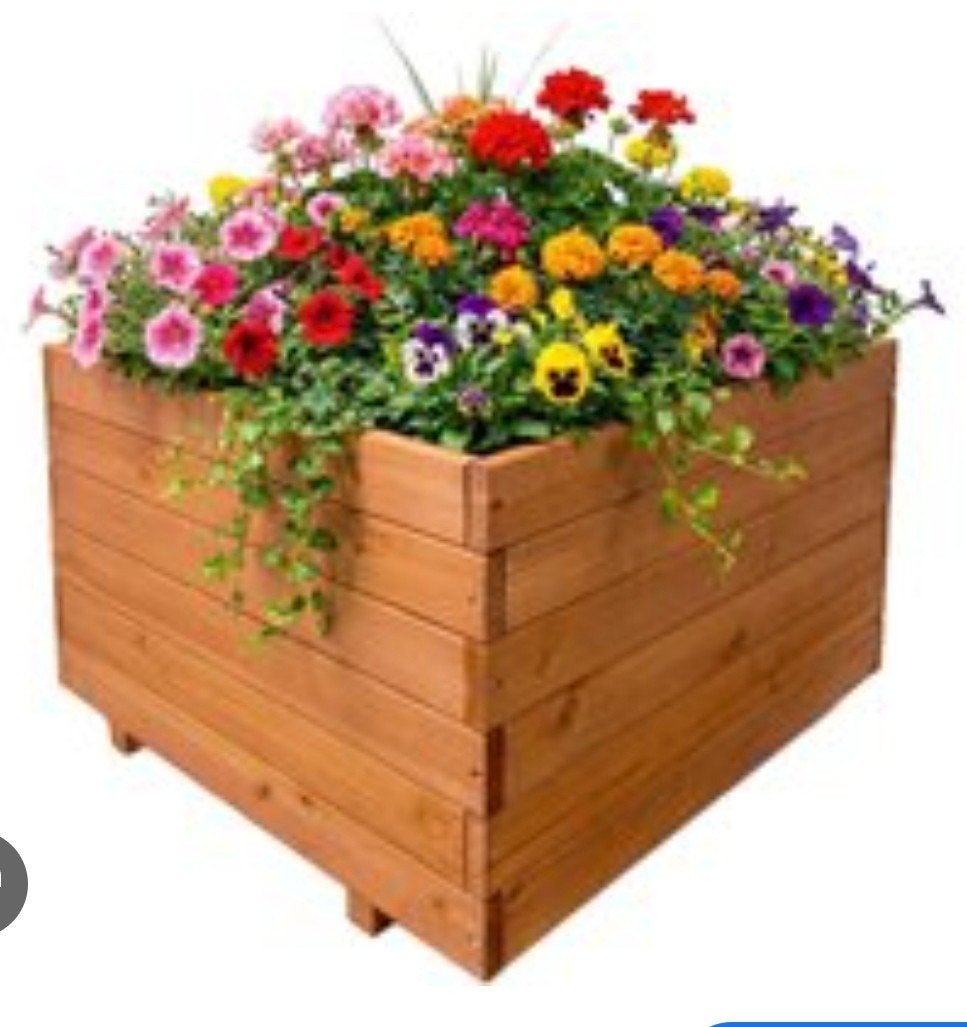 mooie bloemen bak, Ophalen, Gebruikt, Binnen, Vierkant