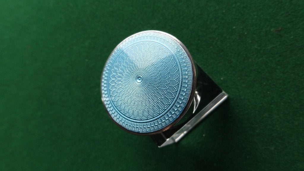 Pillendoosje Zilver Guilloche Emaille  1923, Antiek en Kunst, Ophalen of Verzenden, Zilver