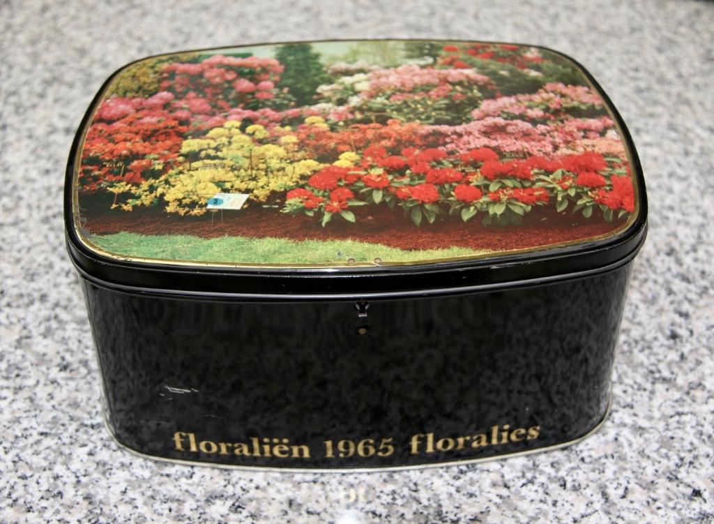 Grote blikken doos Gentse Floraliën 1965, Verzamelen, Ophalen of Verzenden, Zo goed als nieuw, Overige