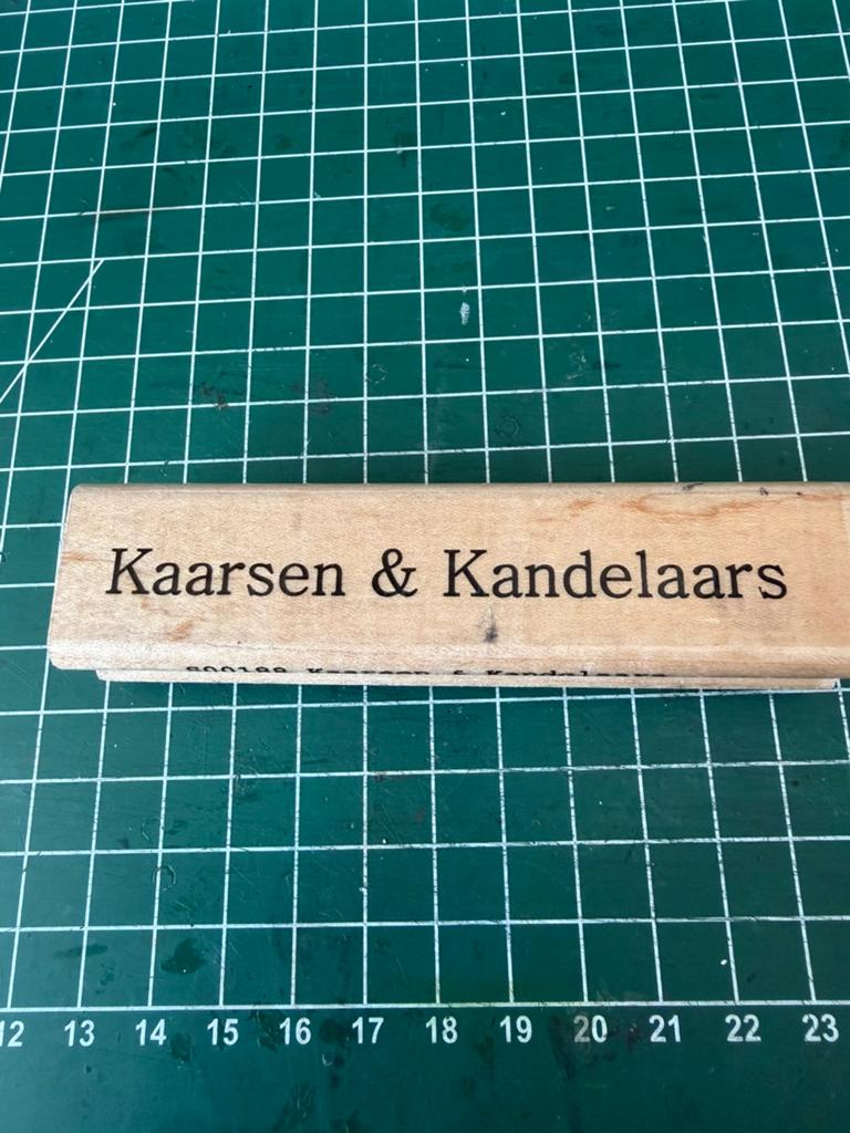 S 00188 kaarsen en kandelaars, Hobby en Vrije tijd, Stempelen, Ophalen of Verzenden, Houten stempel