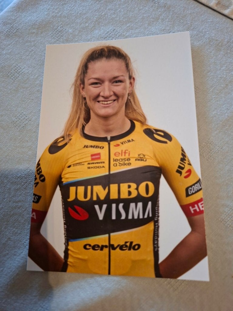 Foto (Repro) Karlijn Swinkels / Jumbo-Visma, Verzenden, Zo goed als nieuw, Overige sporten, Poster, Plaatje of Sticker
