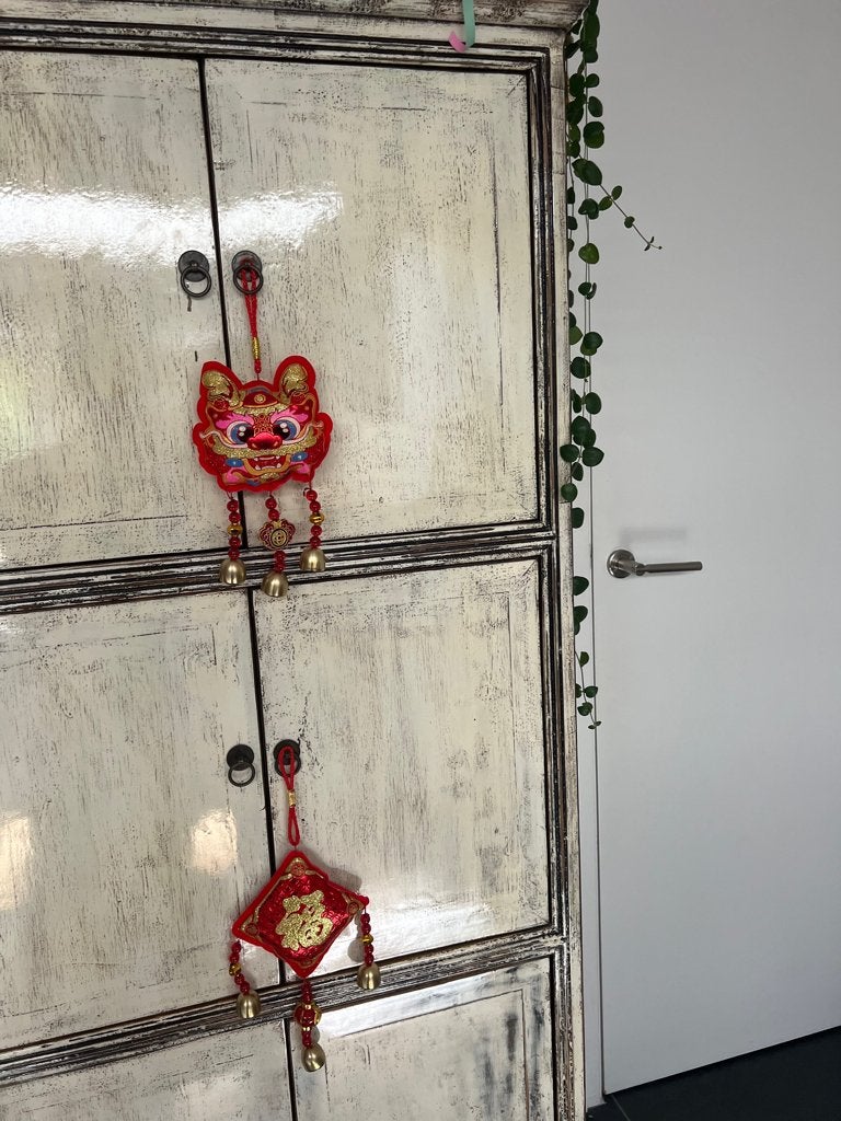 Chinese draak gelukshanger hanger chinees china aziatisch, Verburgt Vintage, Meerkleurig, Overige materialen, Nieuw