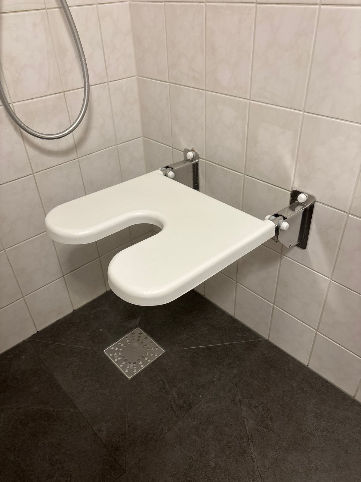 Douchestoel voor aan de wand, Ophalen, Zo goed als nieuw, Toilet