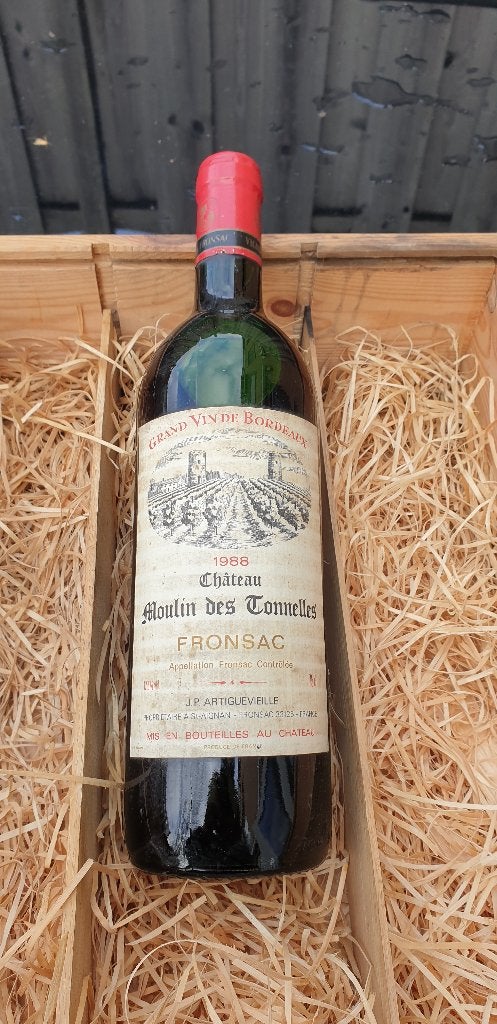 Grand Vin Chateau Moulin Des Connelles FRONSAC 1988, Frankrijk, Nieuw, Ophalen of Verzenden, Rode wijn