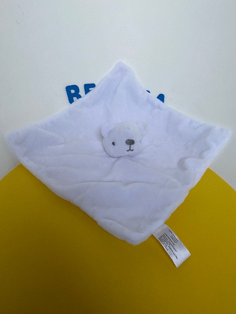 K2898 zeeman doekje beer wit, Kinderen en Baby's, Speelgoed | Knuffels en Pluche, Ophalen of Verzenden, Zo goed als nieuw, Beer