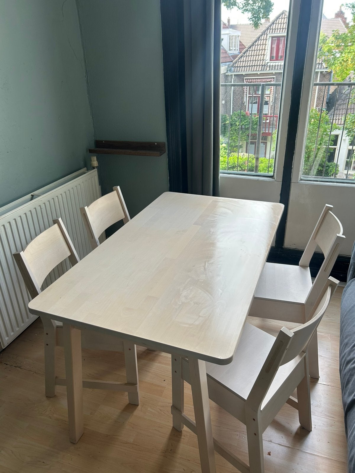 IKEA NORRÅKER tafel met 4 stoelen, Ophalen, Zo goed als nieuw, 4 tot 6 stoelen