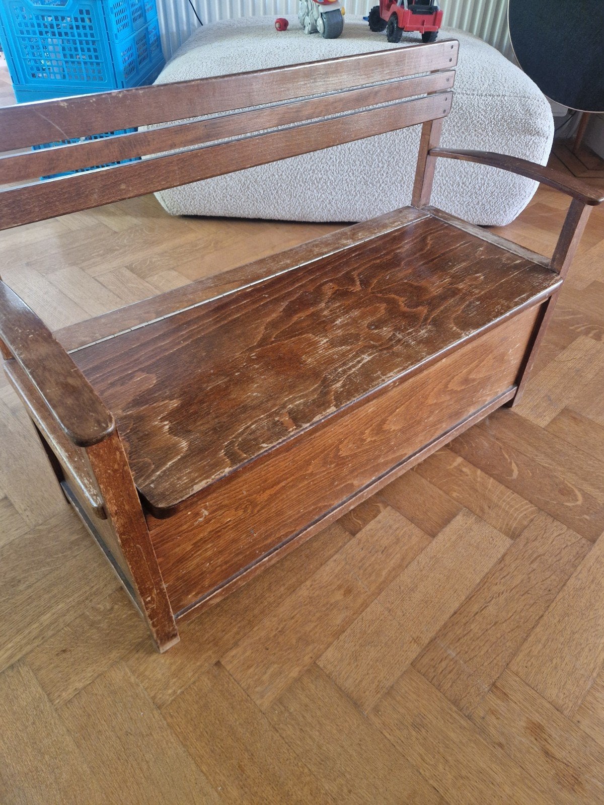 Houten klapbankje voor kinderen - opknapper, Antiek en Kunst, Ophalen