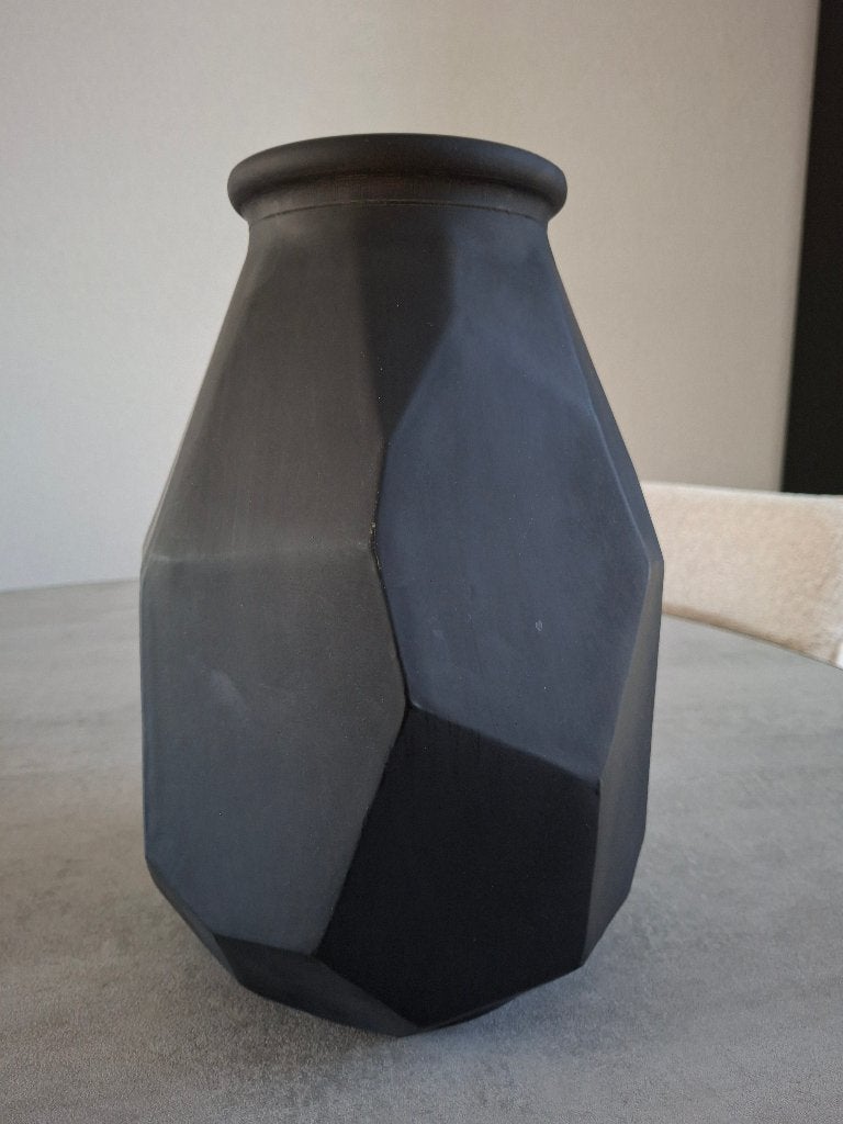 Vaas, Ophalen, Zwart, 35 cm, Glas