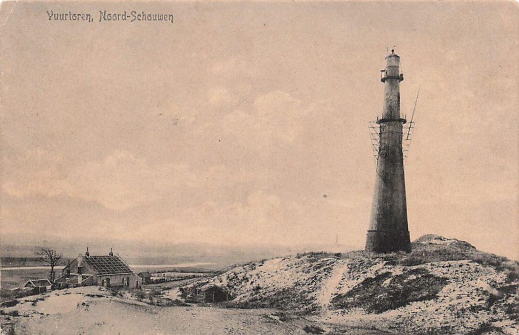 V896 Noord-Schouwen Vuurtoren - uitg Ochtman Zierikzee 10442, Verzamelen, Ansichtkaarten | Nederland, Ophalen of Verzenden, Voor 1920