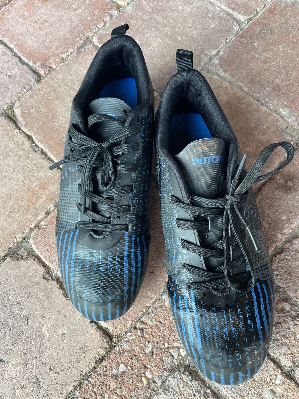 Voetbalschoenen Dutchy Maat 36 Zwart/Blauw, Maat XS of kleiner, Ophalen of Verzenden, Gebruikt, Schoenen